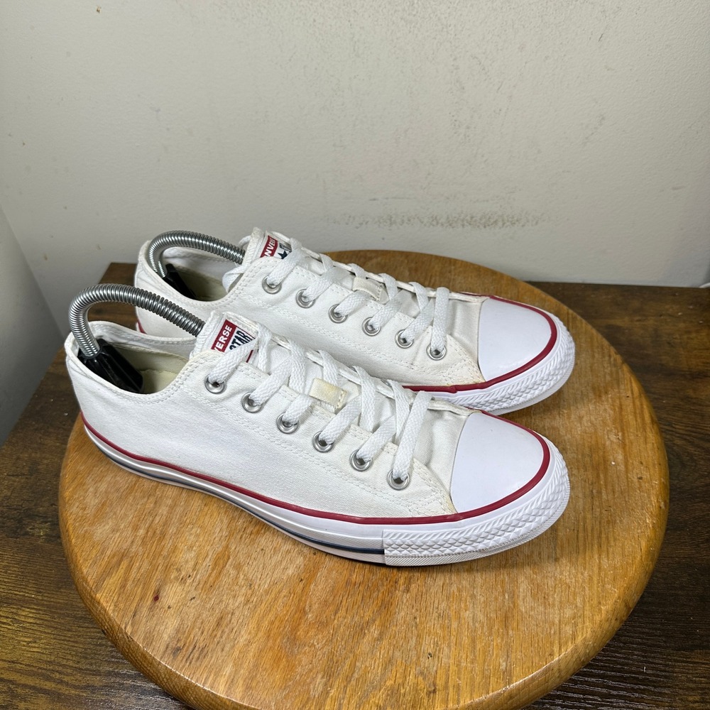 Converse Chuck Taylor All Star Low Top White Canvas Sneakers M7652 Mens 8